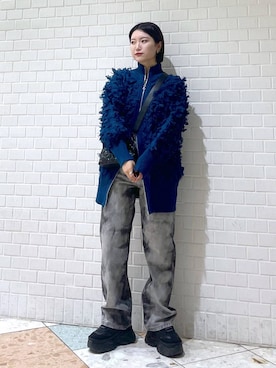 「JEANASIS（ジーナシス）のランダムアウトソールスニーカー/968688（スニーカー）」を使った、Natsukii/나츠키さん（レディース・164cm）の冬コーディネート