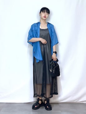 「韓国好きな人と繋がりたい」｜「アイテム（ワンピース/ドレス）」を使った、Natsukii/나츠키さん（レディース・164cm）の夏コーディネート