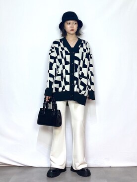 「幾何学模様」｜Natsukii/나츠키さん（レディース・164cm）の秋コーディネート