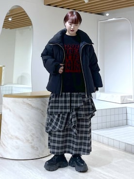 「PBLIM（ページボーイリム）のアイテム」を使った、Natsukii/나츠키さん（レディース・164cm）の冬コーディネート