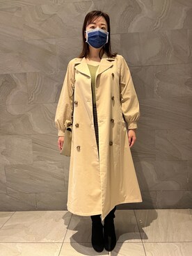 「アイテム（トレンチコート）」を使った、sweetmirandaさん（レディース・160cm・40代）の冬コーディネート