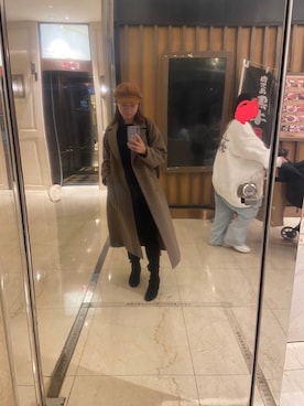 「AS as know as（エーエス アズノウアズ）のアイテム（ジャケット/アウター）」を使った、sweetmirandaさん（レディース・160cm）の冬コーディネート