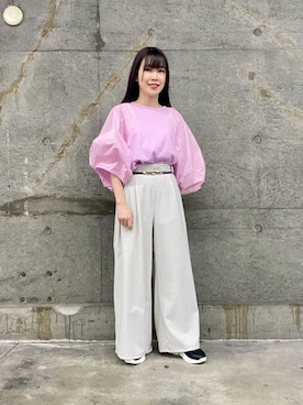 「CLOCHE（クロシェ）のアイテム」を使った、Paradise Picnicさん（レディース・160cm）の春コーディネート