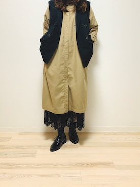 「ドレスシューズ」｜「アイテム（ワンピース）」を使った、PBFさん（レディース・159cm）の春コーディネート