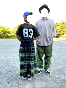「CIAOPANIC TYPY（チャオパニックティピー）のアイテム（キャップ）」を使った、T .Kさん（メンズ・176cm）の夏コーディネート