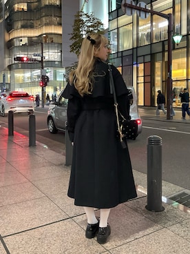 「アイテム（ステンカラーコート）」を使った、nonokaさん（レディース・166cm）の秋コーディネート