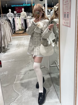 「one after another NICE CLAUP（ワンアフターアナザーナイスクラップ）のアイテム（その他アウター）」を使った、nonokaさん（レディース・166cm）の冬コーディネート