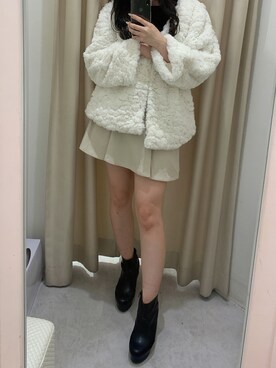 「one after another NICE CLAUP（ワンアフターアナザーナイスクラップ）のアイテム（ノーカラーコート）」を使った、ゆみなさん（レディース・158cm）の夏コーディネート