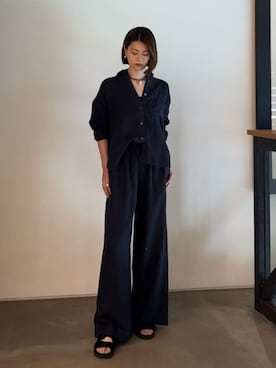 「JAMES PERSE（ジェームスパース）のアイテム（シャツ/ブラウス）」を使った、TOMORROWLAND_kitaoさん（レディース・172cm）の夏コーディネート