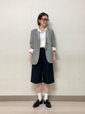 「フード」｜COMME CA OFFICIALさん（レディース・160cm）の春コーディネート