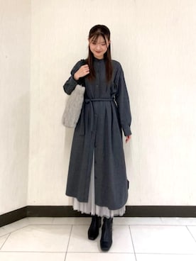 「シャツワンピース」｜COMME CA OFFICIALさん（レディース・158cm）の秋コーディネート