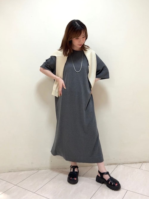 コムサ（COMME CA）/14G強撚天竺編 ニットワンピース COMME CA（コムサ） ワンピース 14G強撚天竺編 ニットワンピース