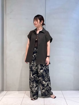 「アイテム（ベスト）」を使った、COMME CA OFFICIALさん（レディース・158cm）の夏コーディネート