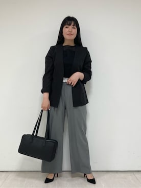 「アイテム（ノーカラージャケット）」を使った、COMME CA OFFICIALさん（レディース・162cm）の夏コーディネート