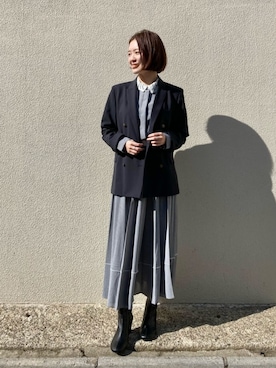 「アイテム（セットアップ）」を使った、COMME CA OFFICIALさん（レディース・160cm）の秋コーディネート