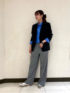「アイテム（スーツパンツ）」を使った、COMME CA OFFICIALさん（レディース・161cm）の秋コーディネート