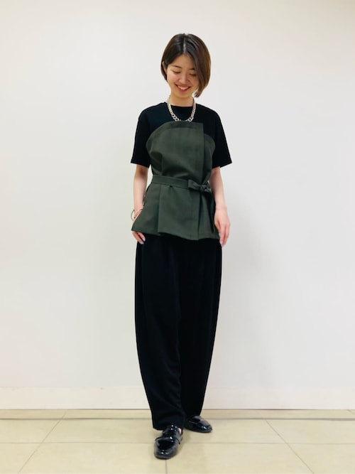 コンパクトクールローレル天竺 ビスチェレイヤード風カットソー