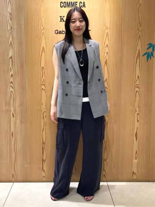 K.T KIYOKO TAKASE（K.T キヨコ タカセ） ベスト ジレ グレンチェック