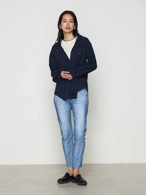 セール】ヴィンテージデニムリアルプリントハイテンション パンツ