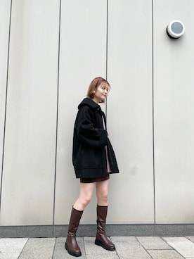 「Kastane（カスタネ）のアイテム（ムートンコート）」を使った、Airi Nozawaさん（レディース・173cm）の秋コーディネート