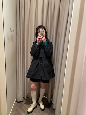 「Kastane（カスタネ）のアイテム（ナイロンジャケット）」を使った、Airi Nozawaさん（レディース・173cm）の冬コーディネート