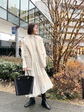 Airi Nozawaさん（レディース・173cm）の冬コーディネート