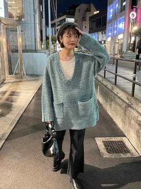 「kastane_ootd」｜「アイテム（ハンチング/ベレー帽）」を使った、Airi Nozawaさん（レディース・173cm）の秋コーディネート