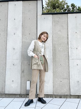 Airi Nozawaさん（レディース・173cm）の秋コーディネート