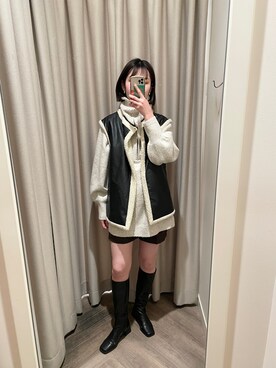Airi Nozawaさん（レディース・173cm）の冬コーディネート