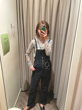 「kastane_ootd」｜「アイテム（サロペット/オーバーオール）」を使った、Airi Nozawaさん（レディース・173cm）の夏コーディネート