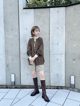 Airi Nozawaさん（レディース・173cm）の秋コーディネート