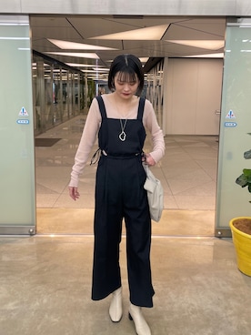 「kastane_ootd」｜「アイテム（サロペット/オーバーオール）」を使った、Airi Nozawaさん（レディース・173cm）の春コーディネート