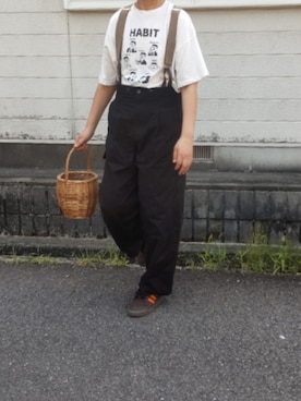 「アイテム（Tシャツ/カットソー）」を使った、ぷりん.さん（レディース・170cm）の夏コーディネート