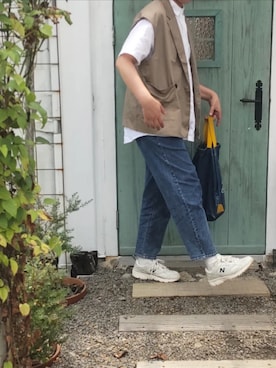 「NYLAUS（ナイラス）のアイテム（トップス）」を使った、ぷりん.さん（レディース・170cm）の夏コーディネート