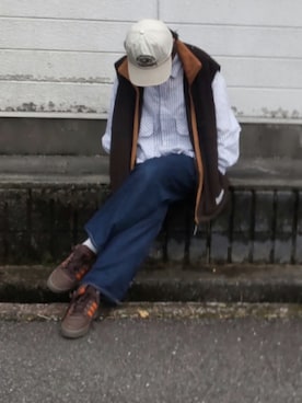 「アイテム（ベスト）」を使った、ぷりん.さん（レディース・170cm）の秋コーディネート