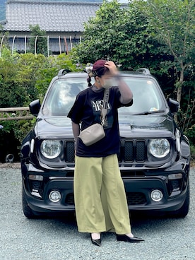 「アイテム（Tシャツ/カットソー）」を使った、Mikumoさん（レディース・163cm・40代）の夏コーディネート