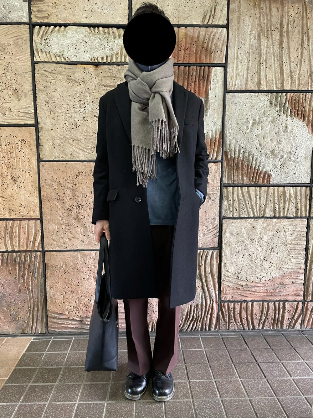 「休日スタイル、オトナカジュアル、大人コーデ」｜「MEN'S MELROSEの[WEB限定]マシーンウォッシャブルカーディガン（カーディガン/ボレロ、ブルー系）」を使った、nomaneo01さん（メンズ・161cm）の冬コーディネートの1枚目の写真