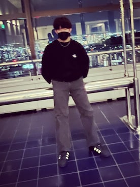 「スーパースター」｜「アイテム（スウェット）」を使った、ほしこさん（メンズ・170cm）の春コーディネート