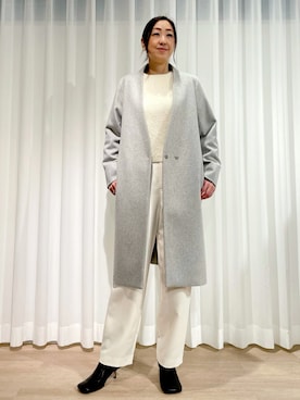 「アイテム（ダウンジャケット/コート）」を使った、ayakaさん（レディース・170cm）の秋コーディネート