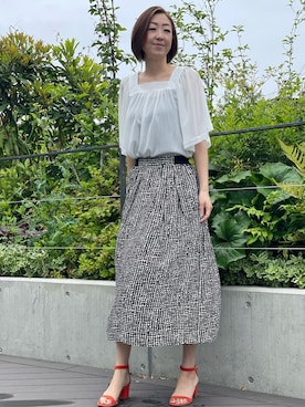 「INED（イネド）のアイテム」を使った、ayakaさん（レディース・170cm）の春コーディネート