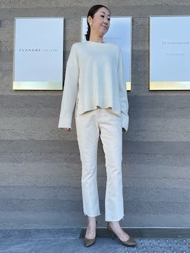 「アイテム（トップス）」を使った、ayakaさん（レディース・170cm）の冬コーディネート