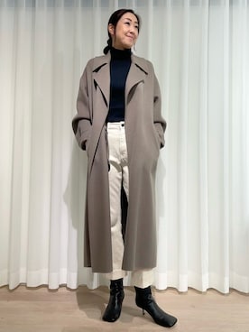 「アイテム（デニムパンツ）」を使った、ayakaさん（レディース・170cm）の冬コーディネート