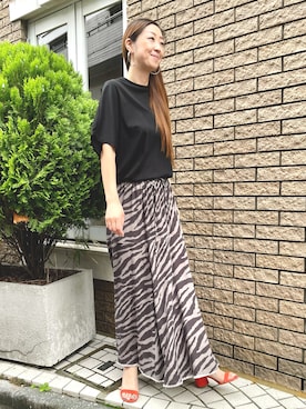 「アイテム（Tシャツ/カットソー）」を使った、ayakaさん（レディース・170cm）の夏コーディネート