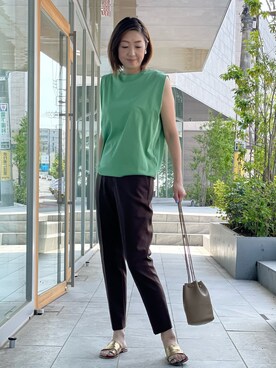 「INED（イネド）のアイテム」を使った、ayakaさん（レディース・170cm）の夏コーディネート