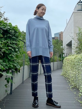 「アイテム（Tシャツ/カットソー）」を使った、ayakaさん（レディース・170cm）の秋コーディネート