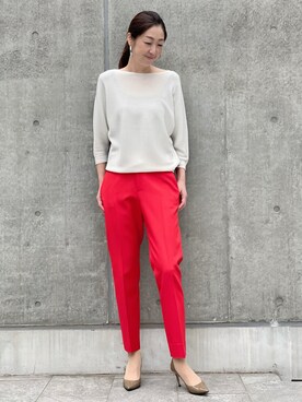 「INED（イネド）のアイテム」を使った、ayakaさん（レディース・170cm）の春コーディネート