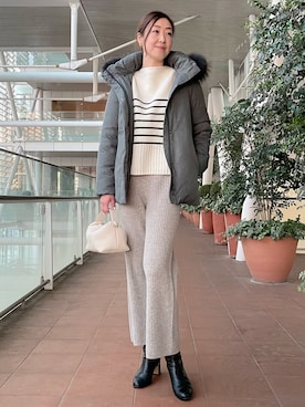 「アイテム（ダウンジャケット/コート）」を使った、ayakaさん（レディース・170cm）の冬コーディネート