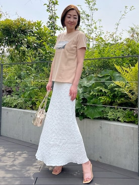 「アイテム（トップス）」を使った、ayakaさん（レディース・170cm）の夏コーディネート