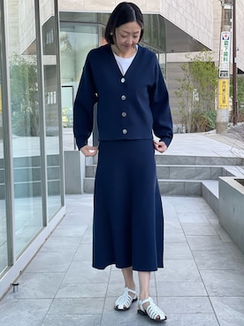 「ニットアップ」｜ayakaさん（レディース・170cm）の冬コーディネート