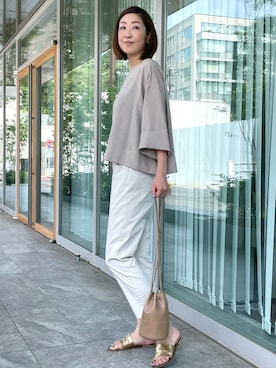 「I.T.'S international（イッツインターナショナル）のアイテム」を使った、ayakaさん（レディース・170cm）の夏コーディネート